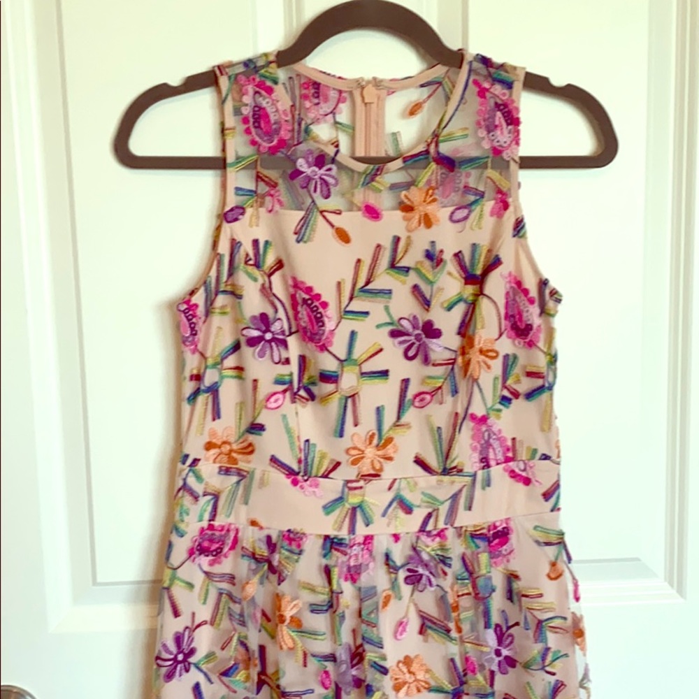 Neiman Marcus Embroidered Dress